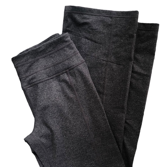 Prana Charcoal Stretch Flare Yoga Pant Sz M Short Inseam Pull On Workout Pilates - Picture 4 of 8